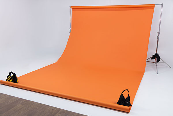 Alquiler de fondo de color naranja Backdrop Medellín